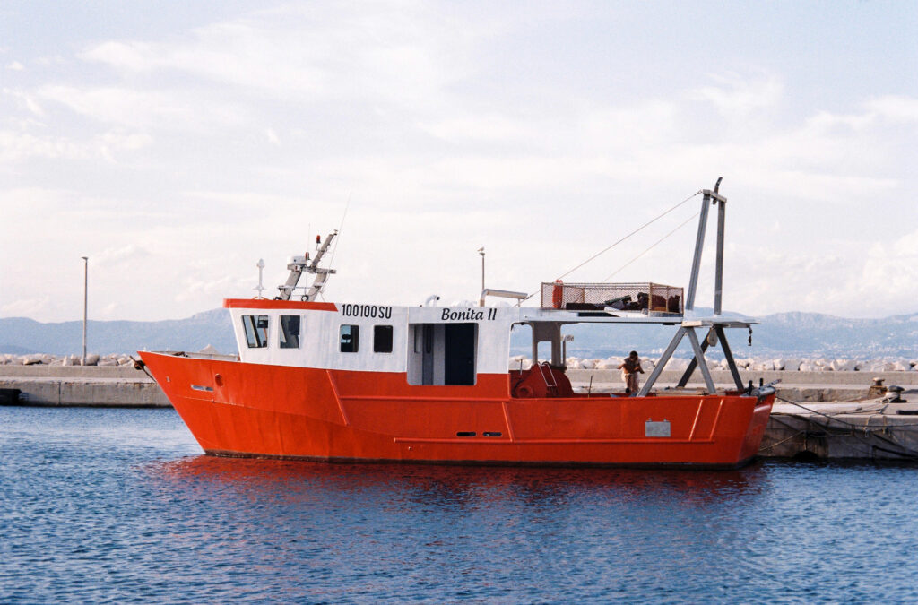 boat in croatia shot on film - film photography