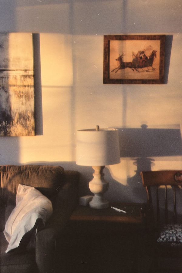 sunrise light coming through the window onto the living room